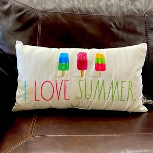 NWT Rae Dunn “I Love Summer” Pillow